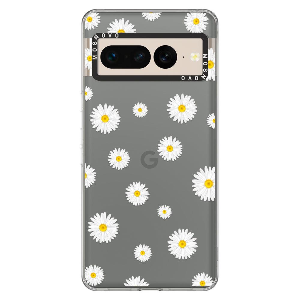 White Daisy Phone Case - Google Pixel 7 Pro Case - MOSNOVO