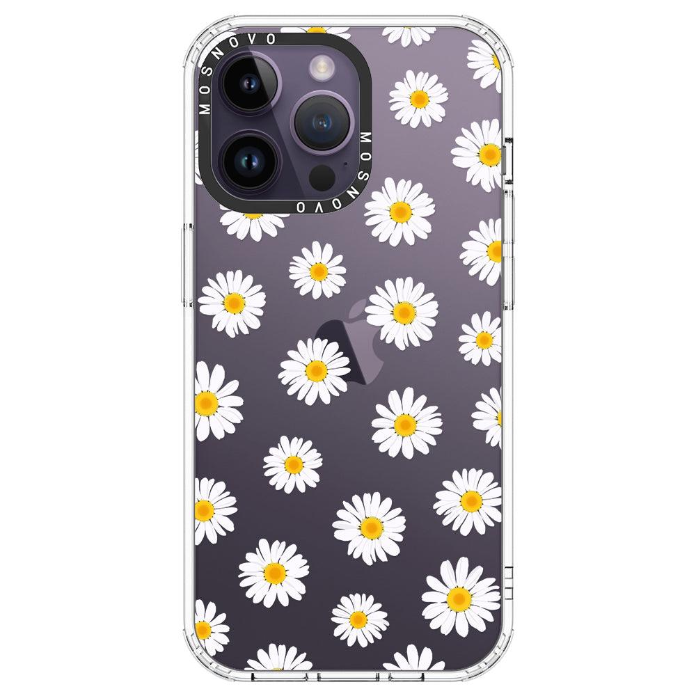 White Daisy Phone Case - iPhone 14 Pro Max Case - MOSNOVO