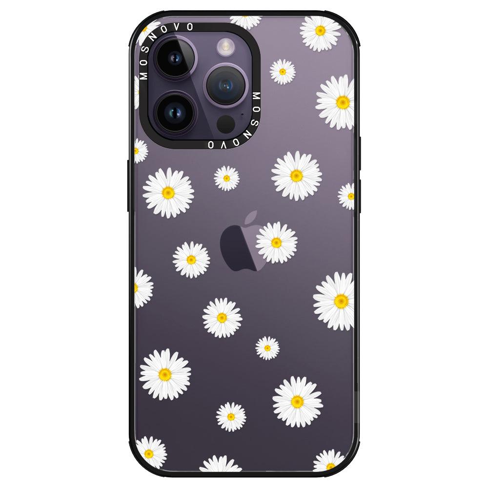 White Daisy Phone Case - iPhone 14 Pro Max Case - MOSNOVO