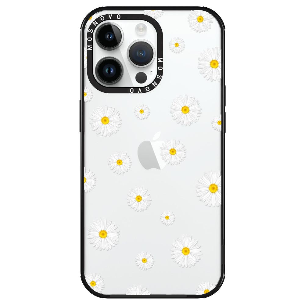 White Daisy Phone Case - iPhone 14 Pro Max Case - MOSNOVO