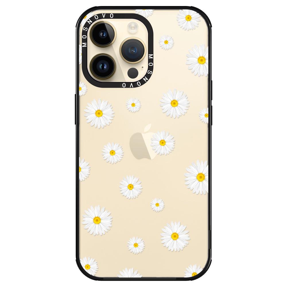 White Daisy Phone Case - iPhone 14 Pro Max Case - MOSNOVO