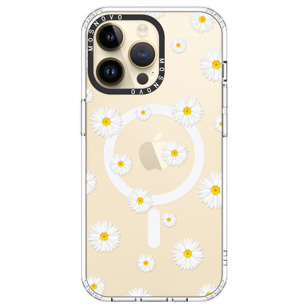 White Daisy Phone Case - iPhone 14 Pro Max Case - MOSNOVO