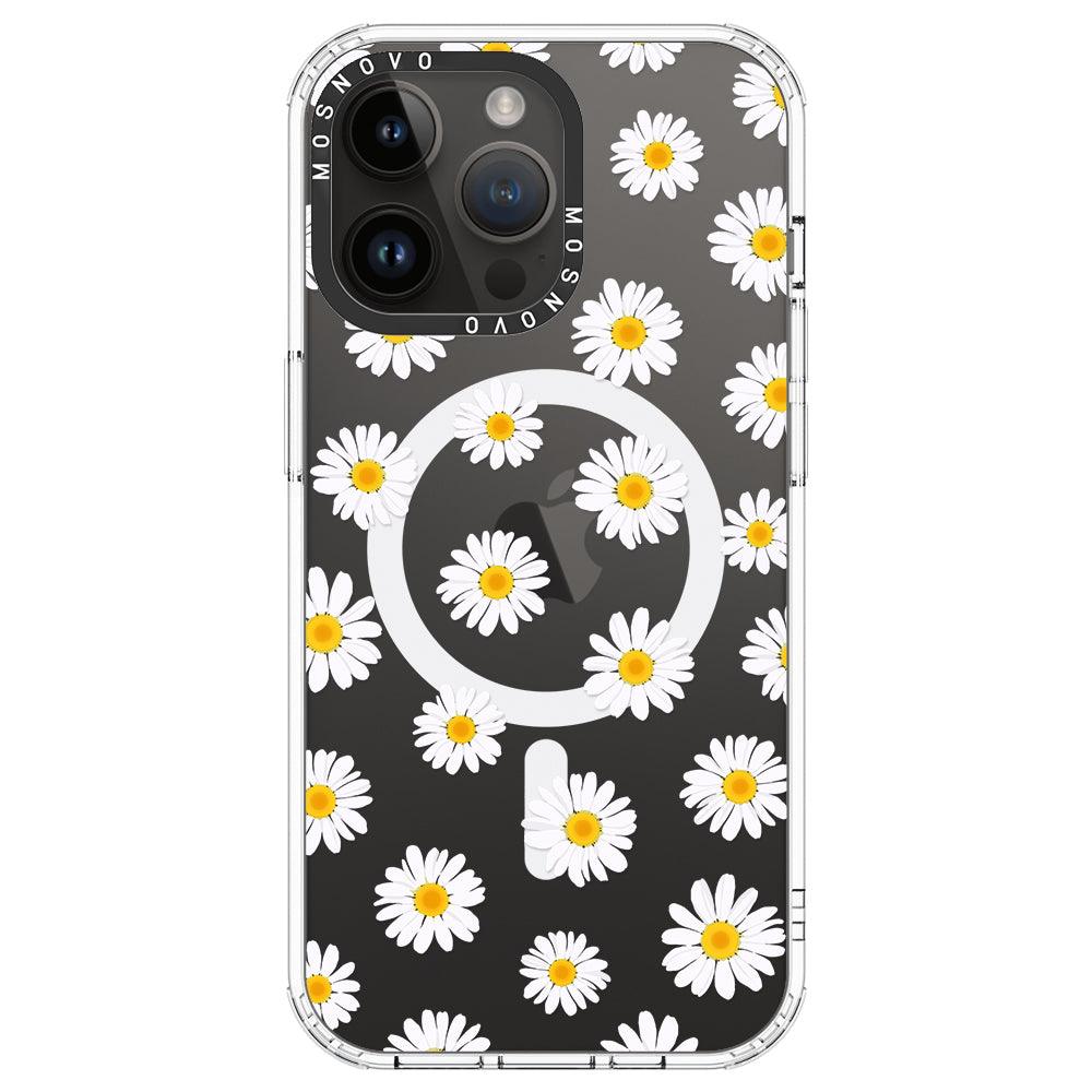 White Daisy Phone Case - iPhone 14 Pro Max Case - MOSNOVO