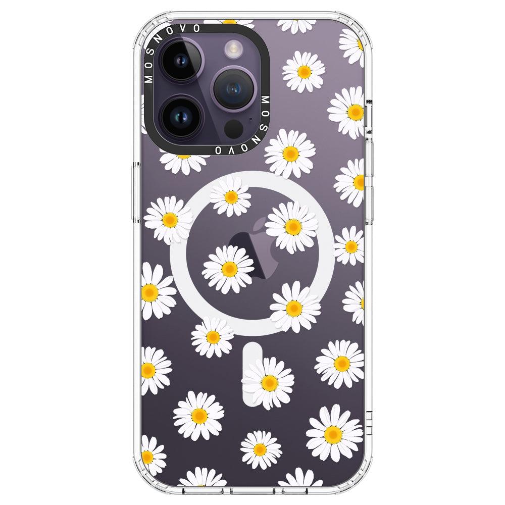 White Daisy Phone Case - iPhone 14 Pro Max Case - MOSNOVO