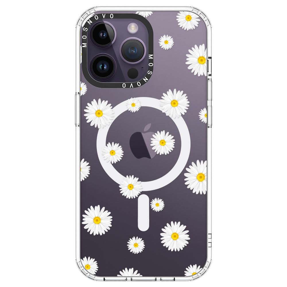 White Daisy Phone Case - iPhone 14 Pro Max Case - MOSNOVO