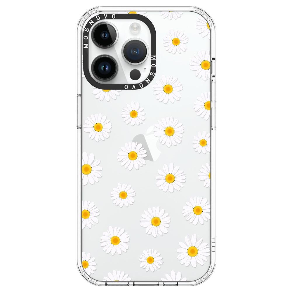 White Daisy Phone Case - iPhone 14 Pro Max Case - MOSNOVO