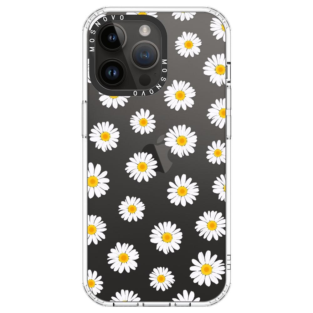 White Daisy Phone Case - iPhone 14 Pro Max Case - MOSNOVO