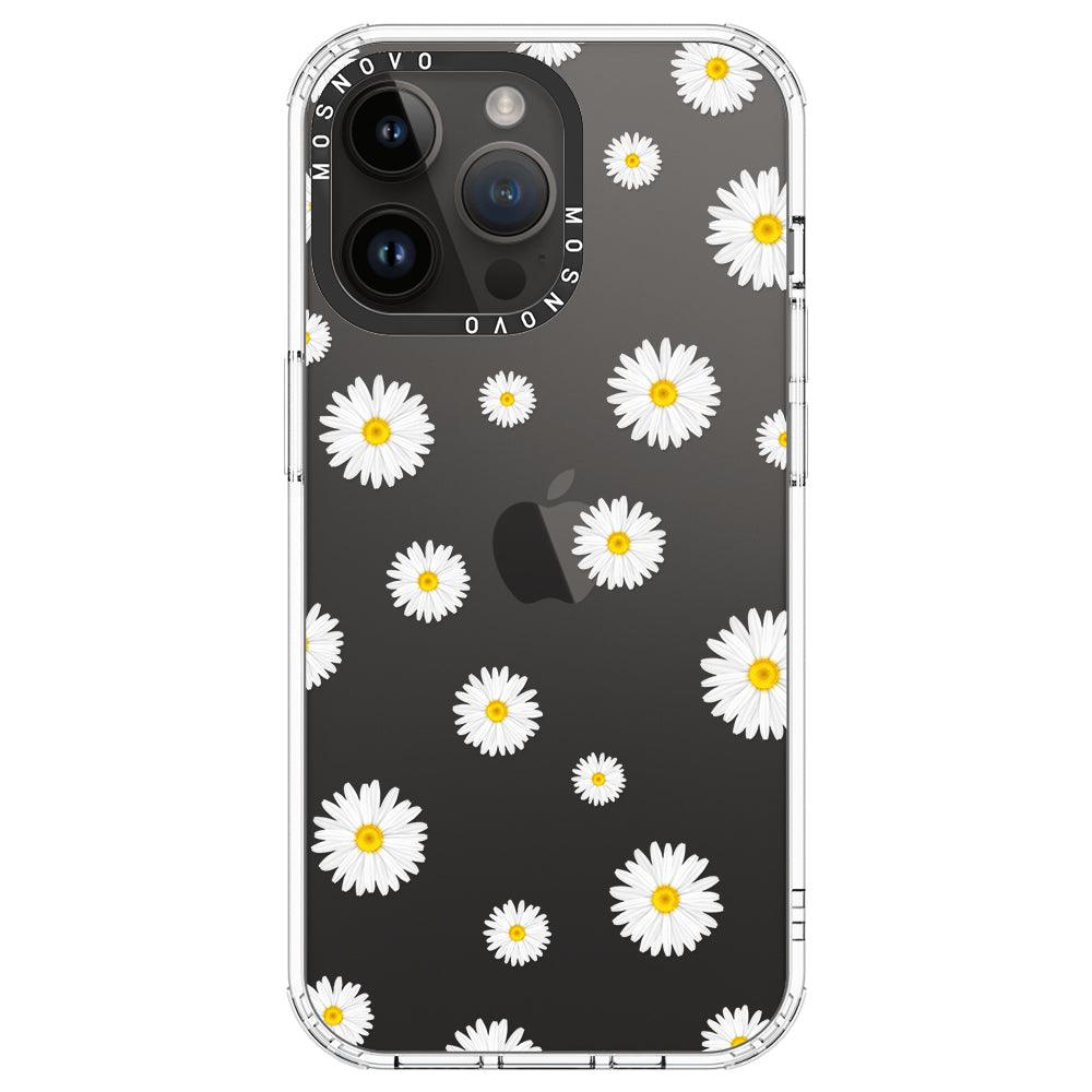 White Daisy Phone Case - iPhone 14 Pro Max Case - MOSNOVO