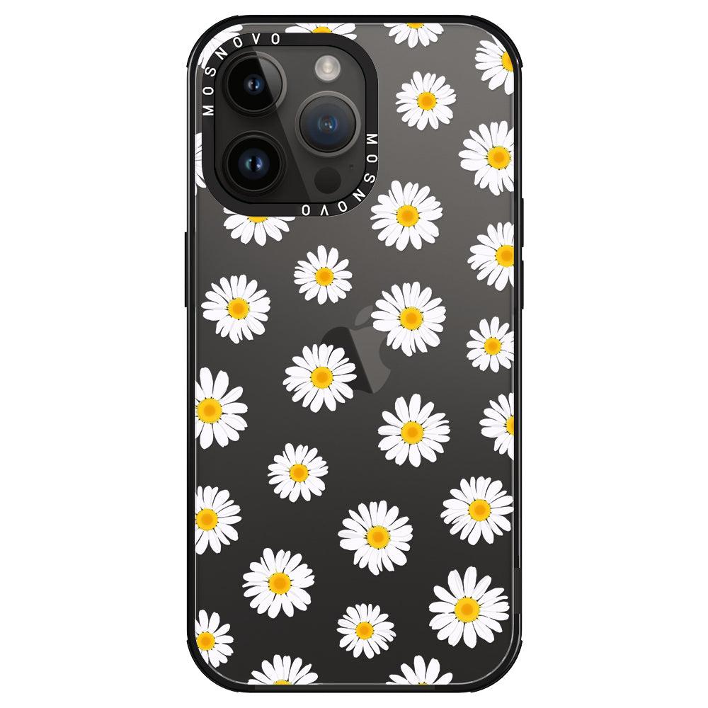 White Daisy Phone Case - iPhone 14 Pro Max Case - MOSNOVO