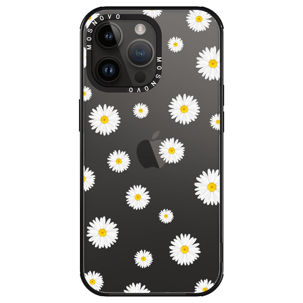 White Daisy Phone Case - iPhone 14 Pro Max Case - MOSNOVO