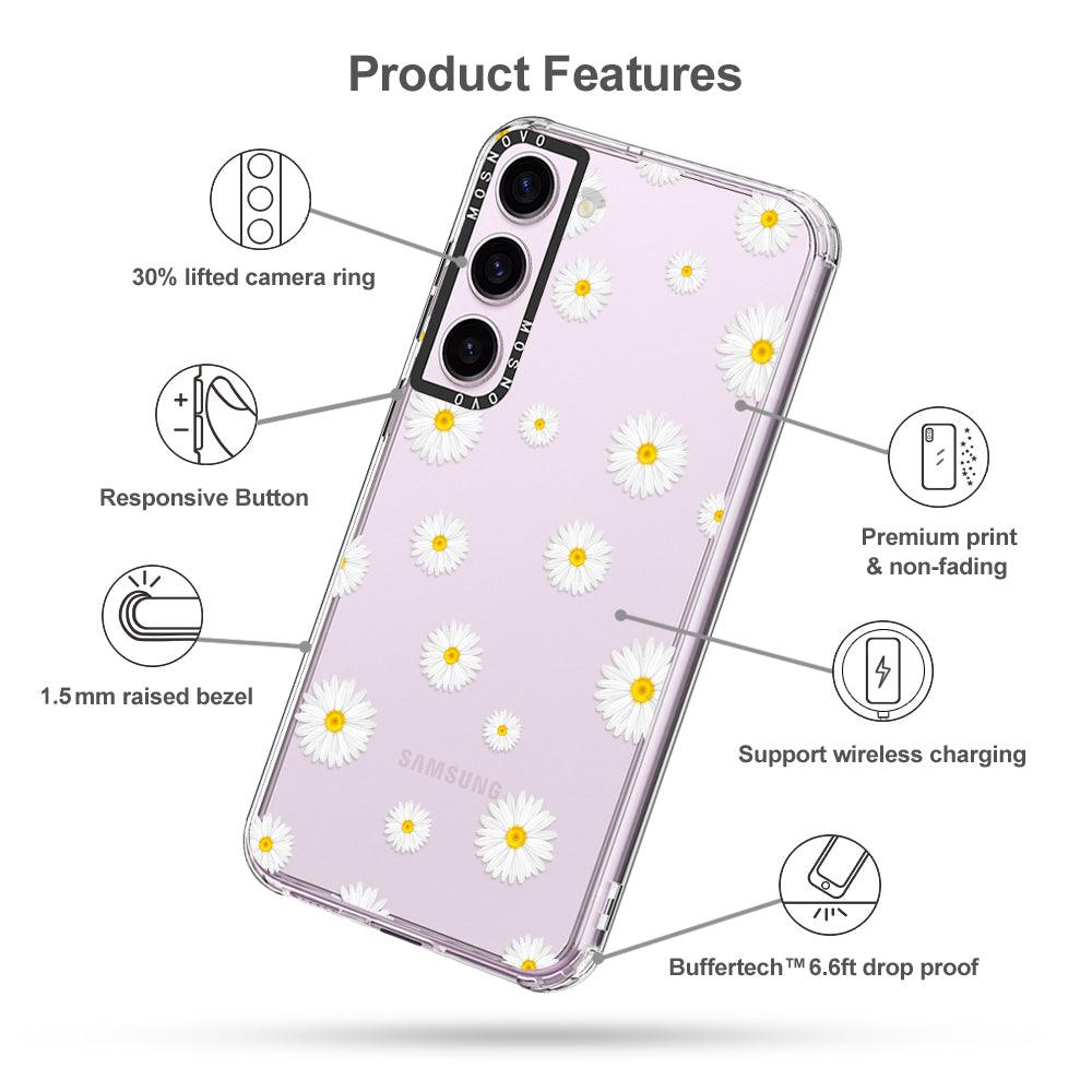 Daisy Floral Flower Phone Case - Samsung Galaxy S23 Case - MOSNOVO