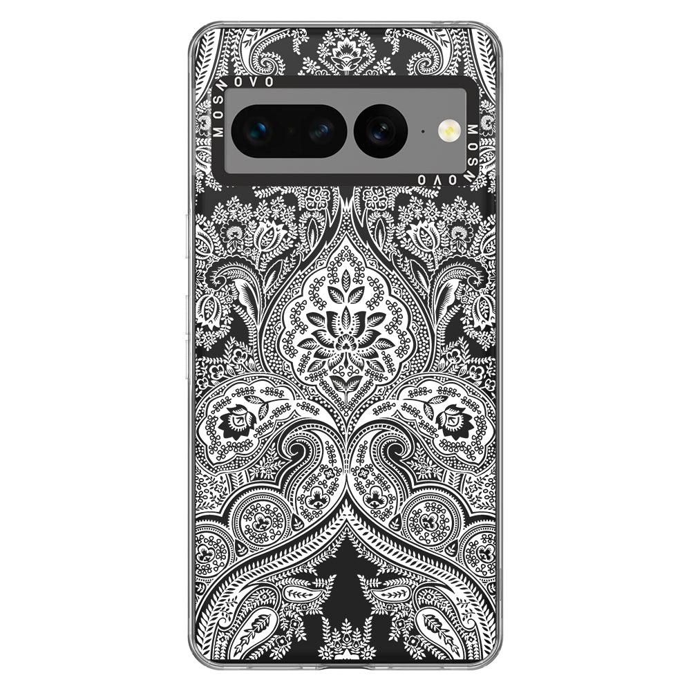 White Damask Phone Case - Google Pixel 7 Pro Case - MOSNOVO