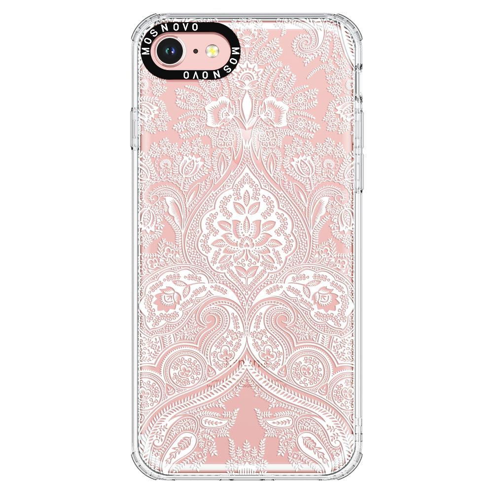 White Damask Phone Case - iPhone 7 Case - MOSNOVO