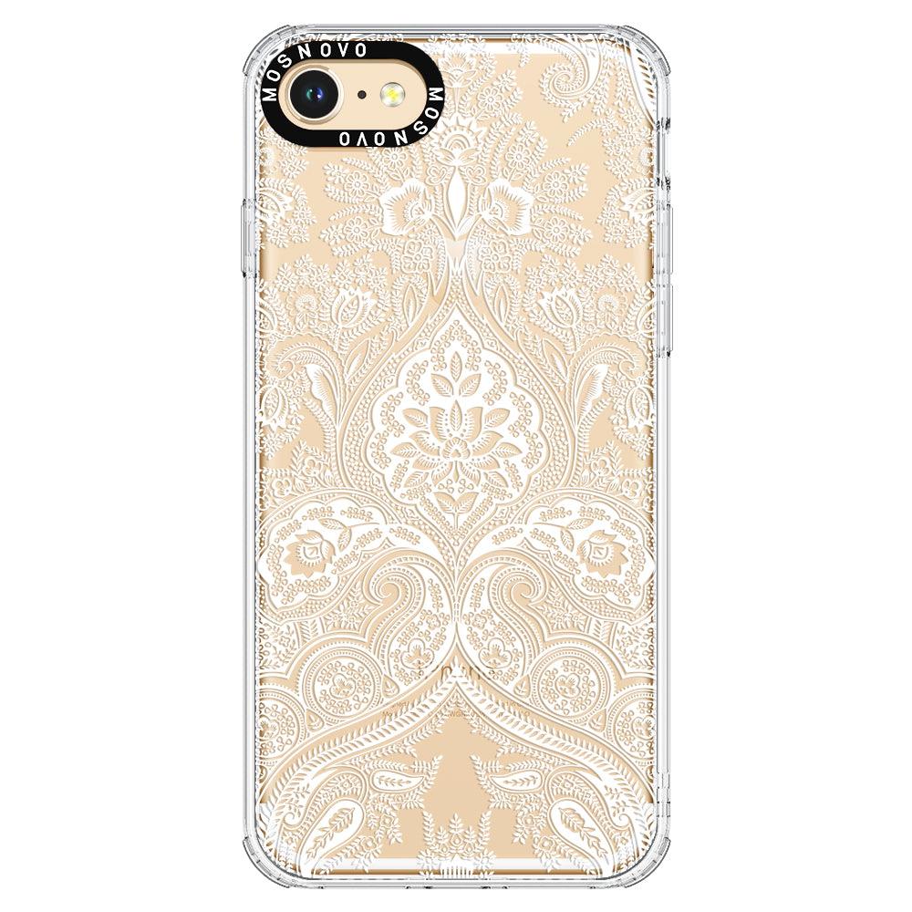 White Damask Phone Case - iPhone 7 Case - MOSNOVO