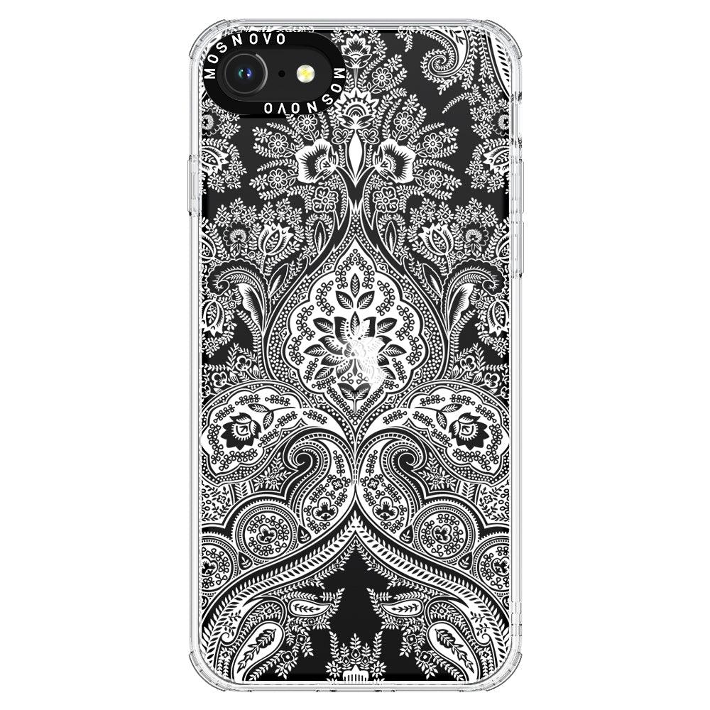 White Damask Phone Case - iPhone 7 Case - MOSNOVO