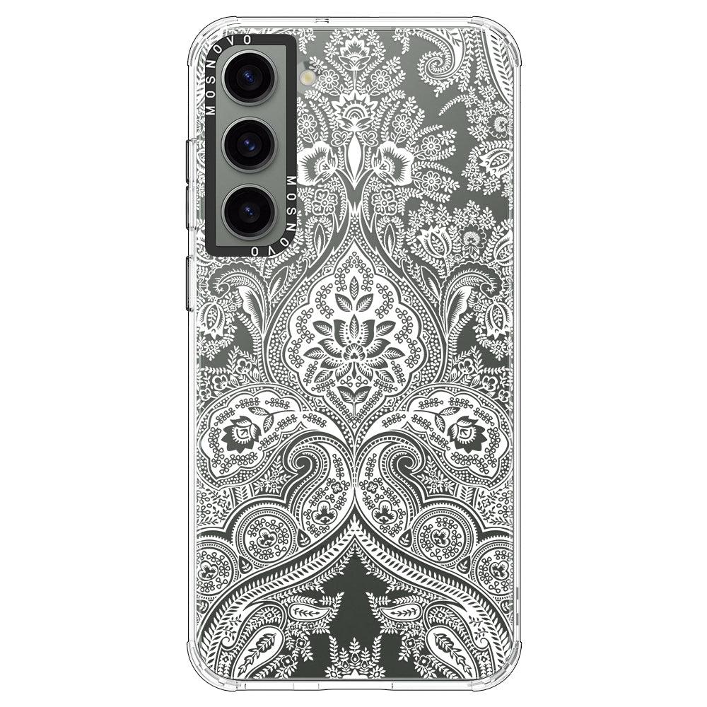 White Damask Phone Case - Samsung Galaxy S23 Case - MOSNOVO