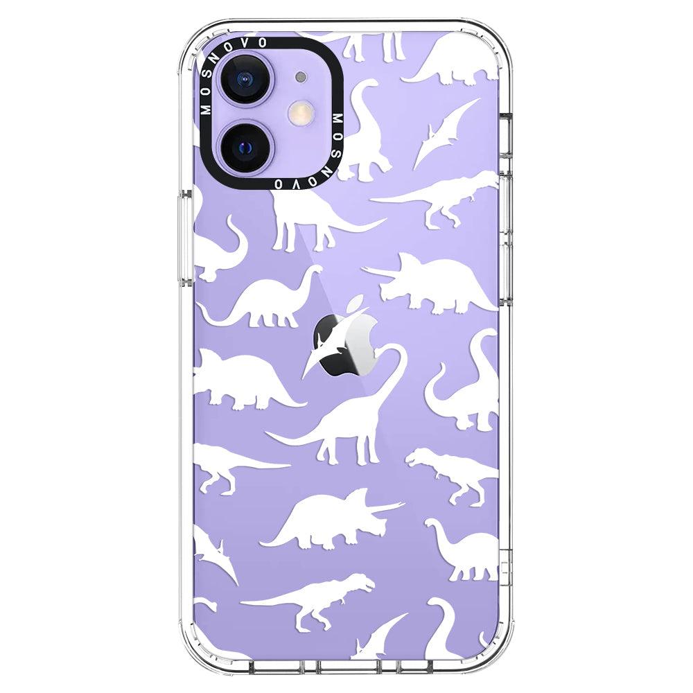 White Dinosaur Phone Case - iPhone 12 Case – MOSNOVO