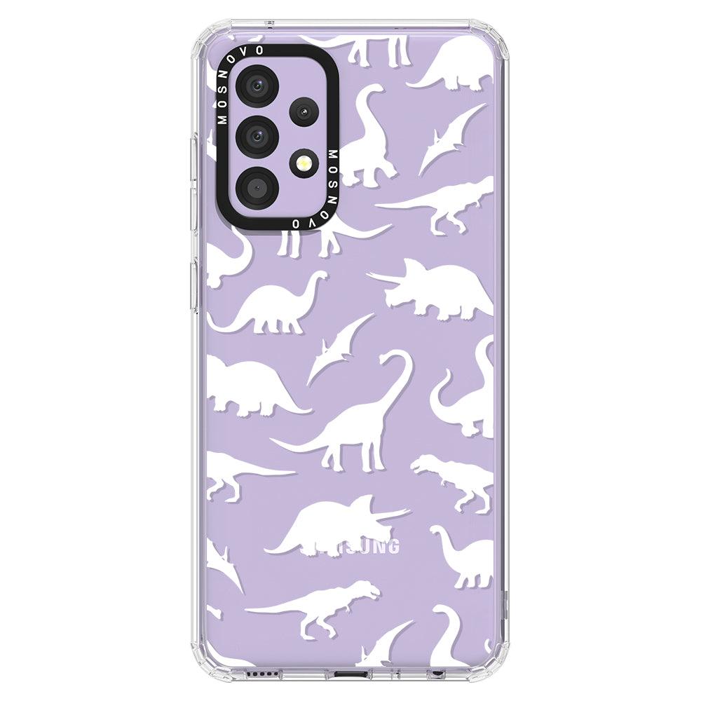 White Dinosaur Phone Case - Samsung Galaxy A52 & A52s Case - MOSNOVO