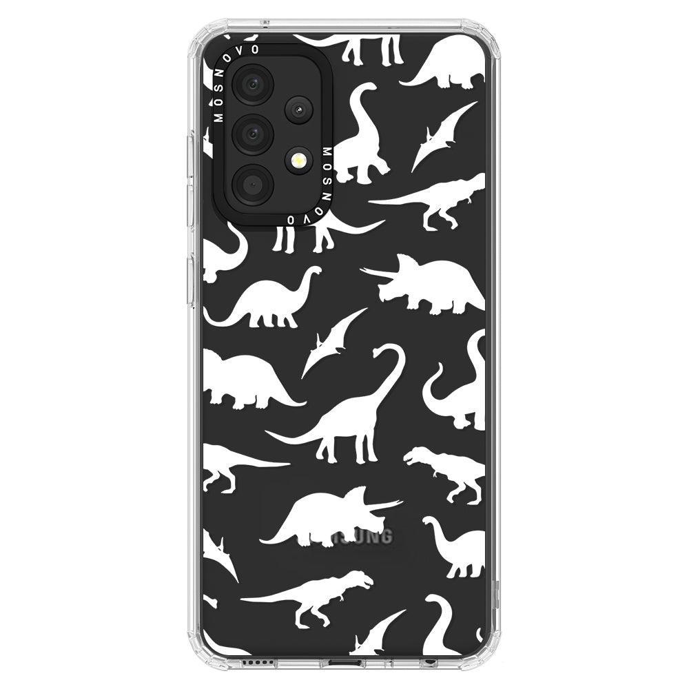 White Dinosaur Phone Case - Samsung Galaxy A52 & A52s Case - MOSNOVO