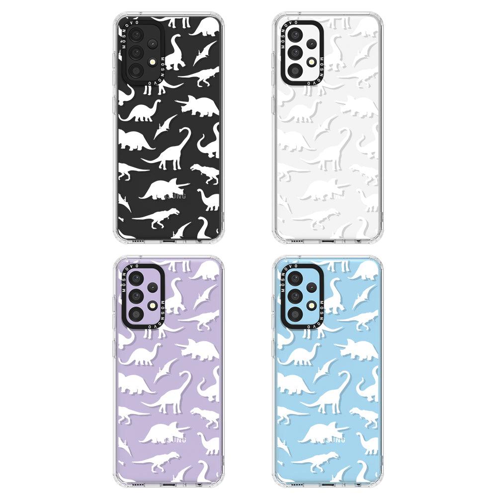 White Dinosaur Phone Case - Samsung Galaxy A52 & A52s Case - MOSNOVO