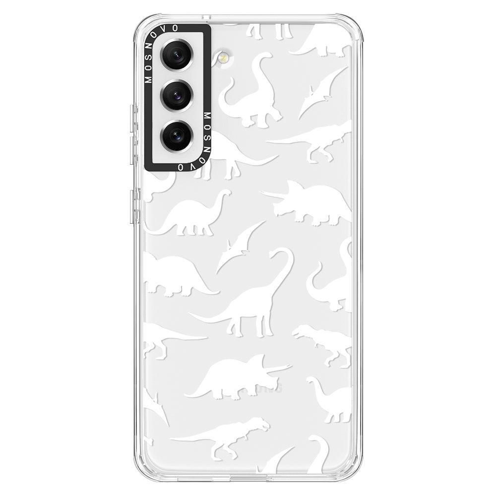 White Dinosaur Phone Case - Samsung Galaxy S21 FE Case - MOSNOVO