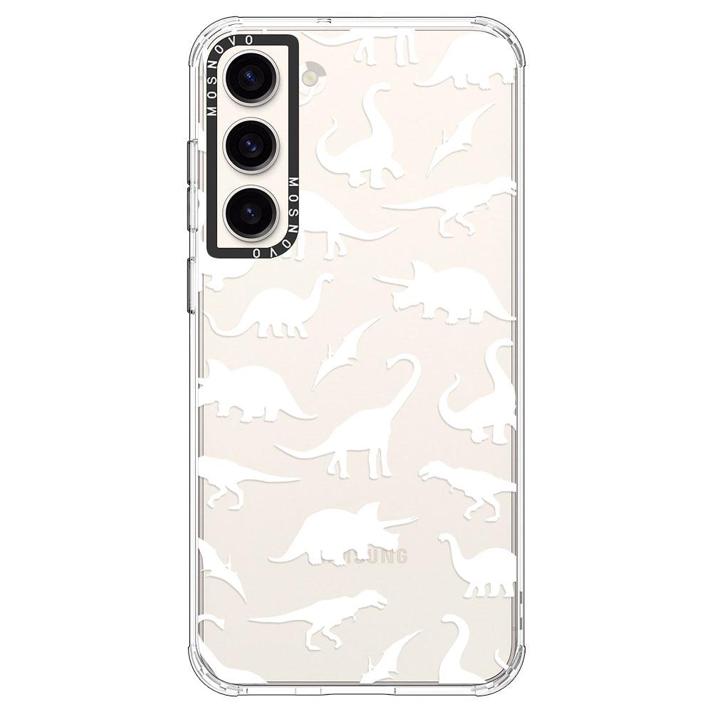 White Dinosaur Phone Case - Samsung Galaxy S23 Case - MOSNOVO