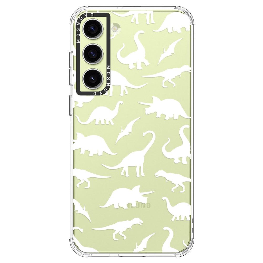 White Dinosaur Phone Case - Samsung Galaxy S23 Case - MOSNOVO