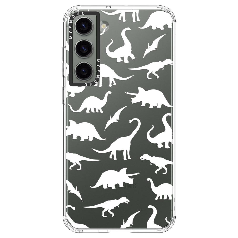 White Dinosaur Phone Case - Samsung Galaxy S23 Case - MOSNOVO