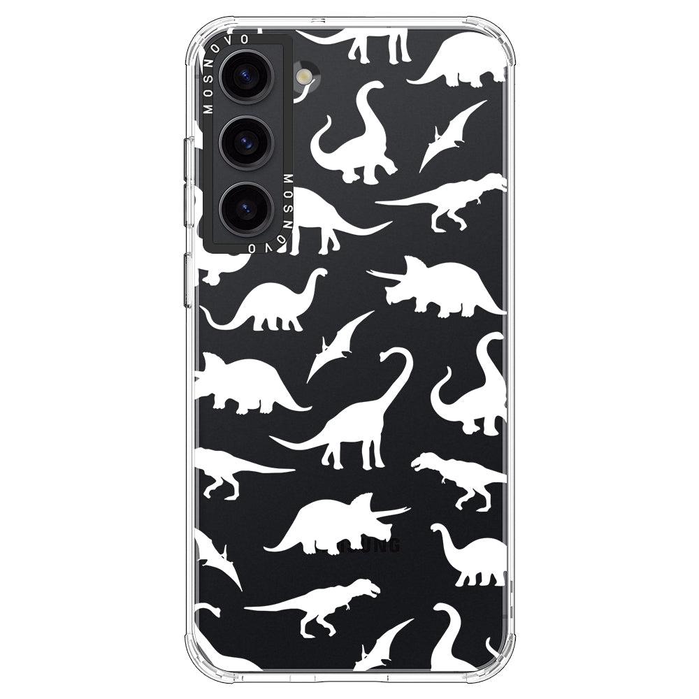 White Dinosaur Phone Case - Samsung Galaxy S23 Case - MOSNOVO