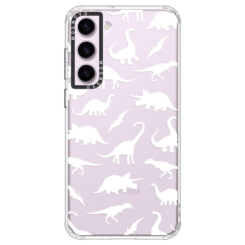 White Dinosaur Phone Case - Samsung Galaxy S23 Plus Case - MOSNOVO