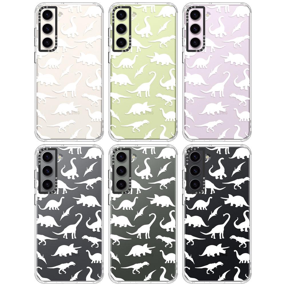 White Dinosaur Phone Case - Samsung Galaxy S23 Plus Case - MOSNOVO