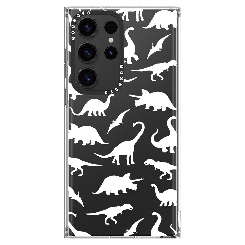 White Dinosaur Phone Case - Samsung Galaxy S23 Ultra Case - MOSNOVO