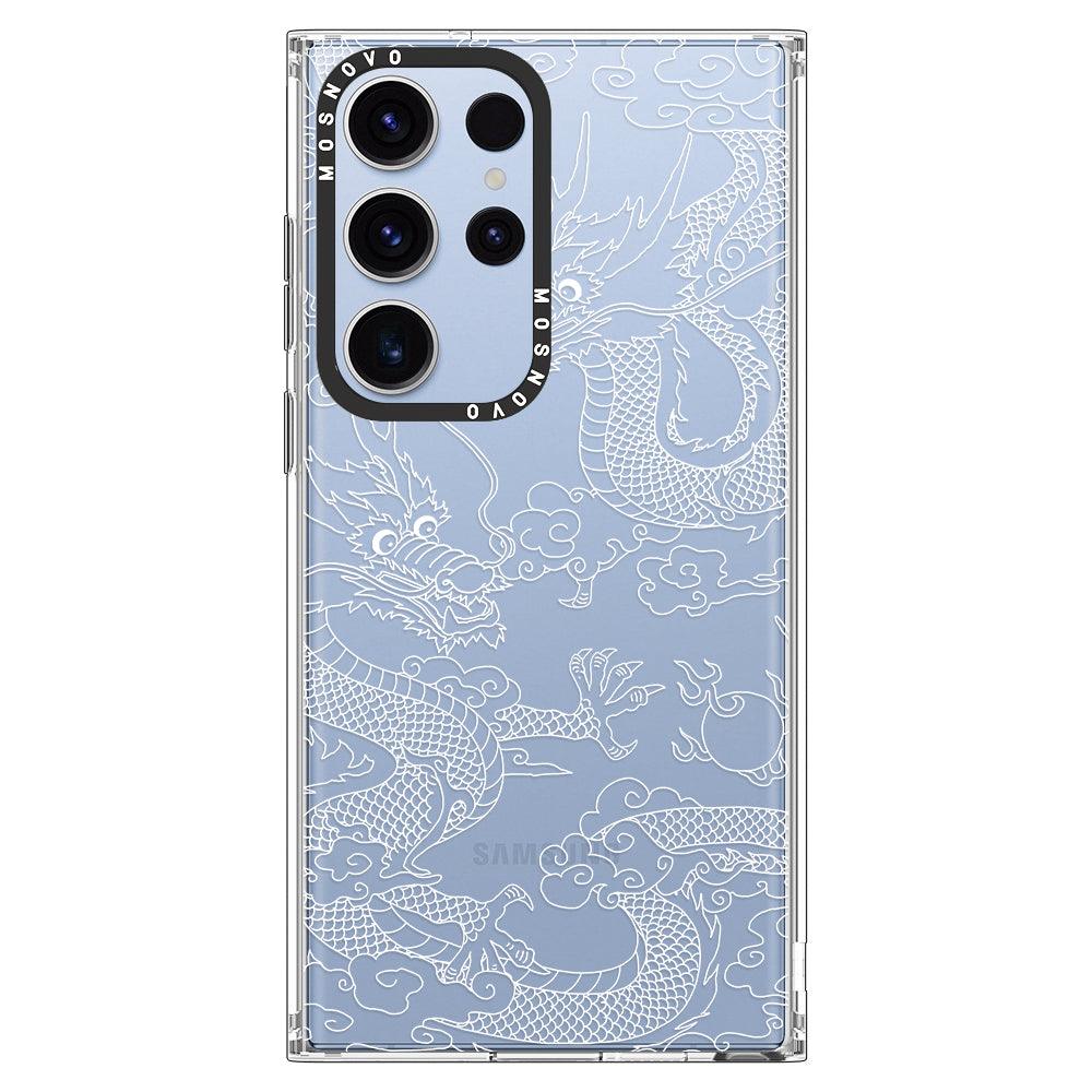 White Dragon Phone Case - Samsung Galaxy S23 Ultra Case - MOSNOVO