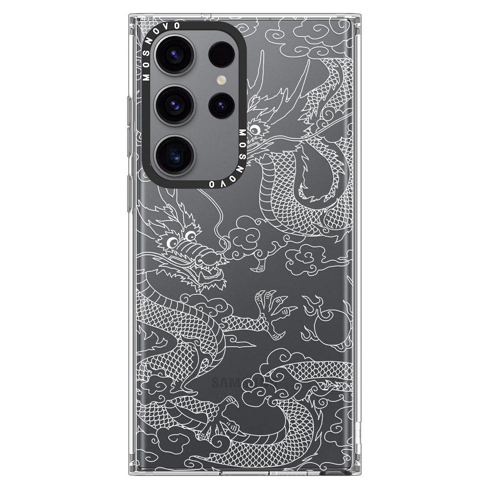 White Dragon Phone Case - Samsung Galaxy S23 Ultra Case - MOSNOVO