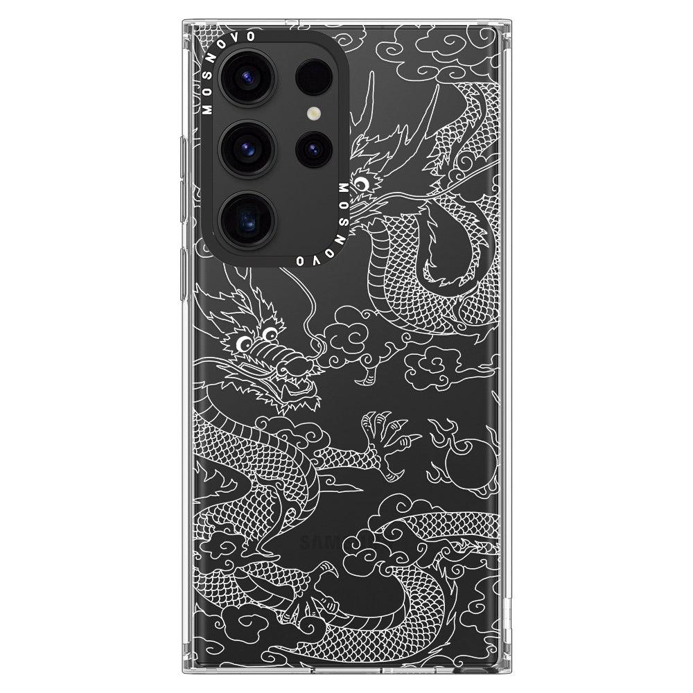 White Dragon Phone Case - Samsung Galaxy S23 Ultra Case - MOSNOVO