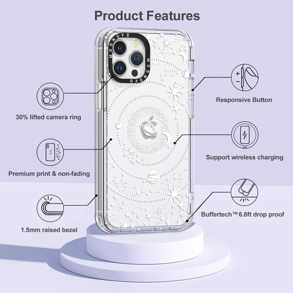 White Galaxy Phone Case - iPhone 12 Pro Max Case - MOSNOVO