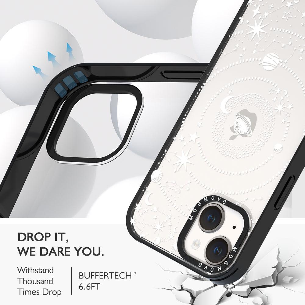 White Galaxy Phone Case - iPhone 14 Plus Case - MOSNOVO