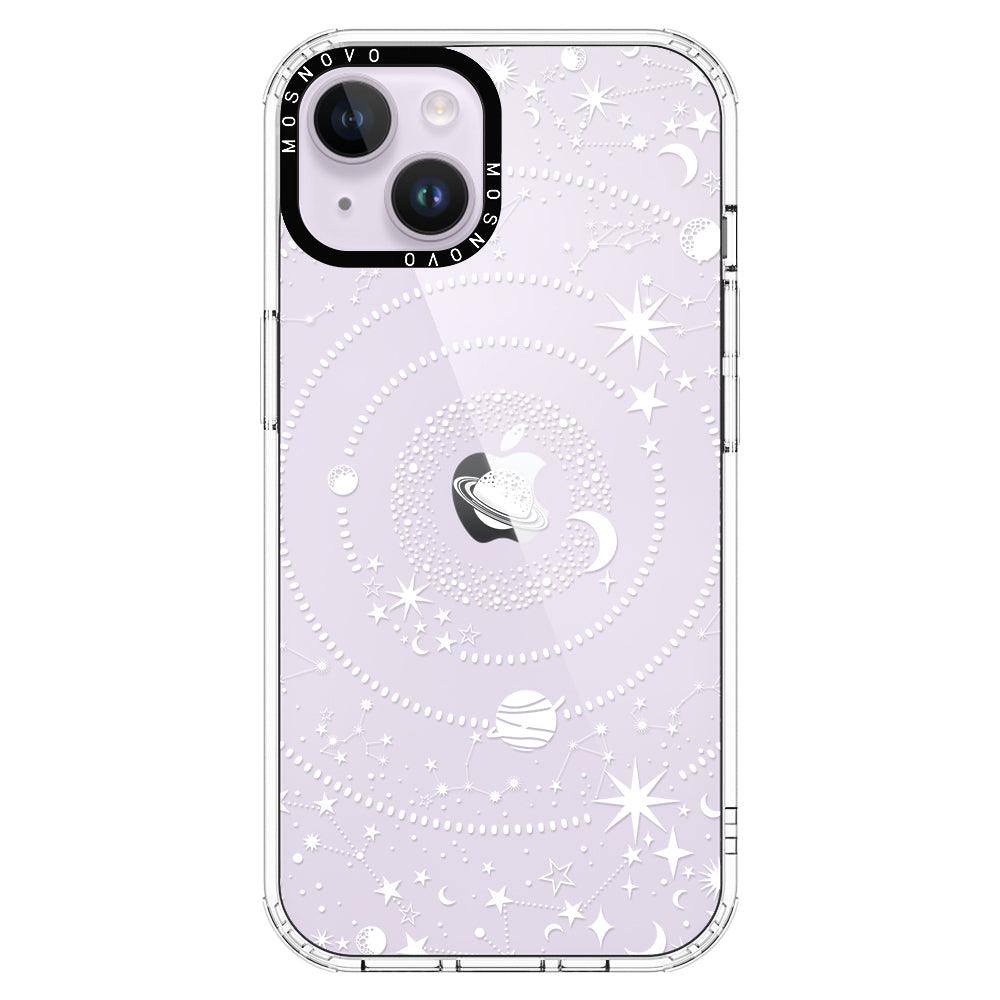 White Galaxy Phone Case - iPhone 14 Plus Case - MOSNOVO