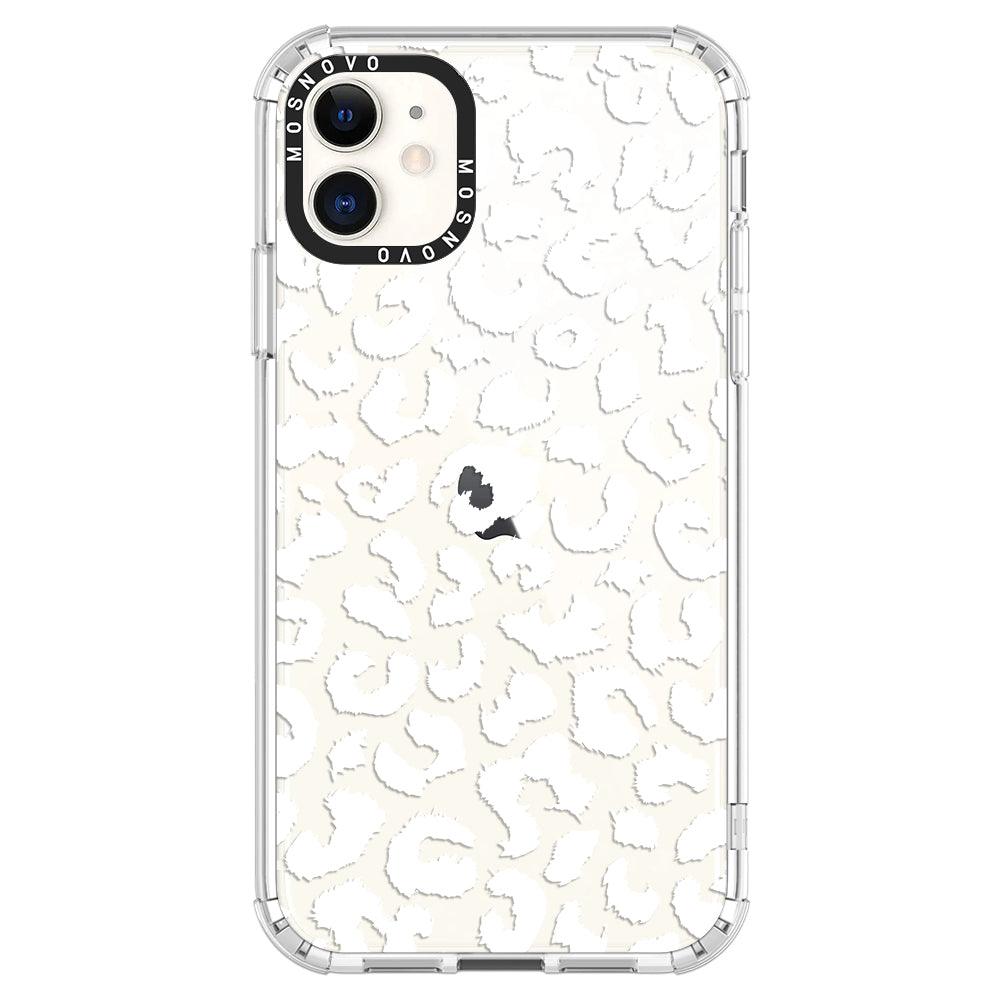 White Leopard Phone Case - iPhone 11 Case - MOSNOVO