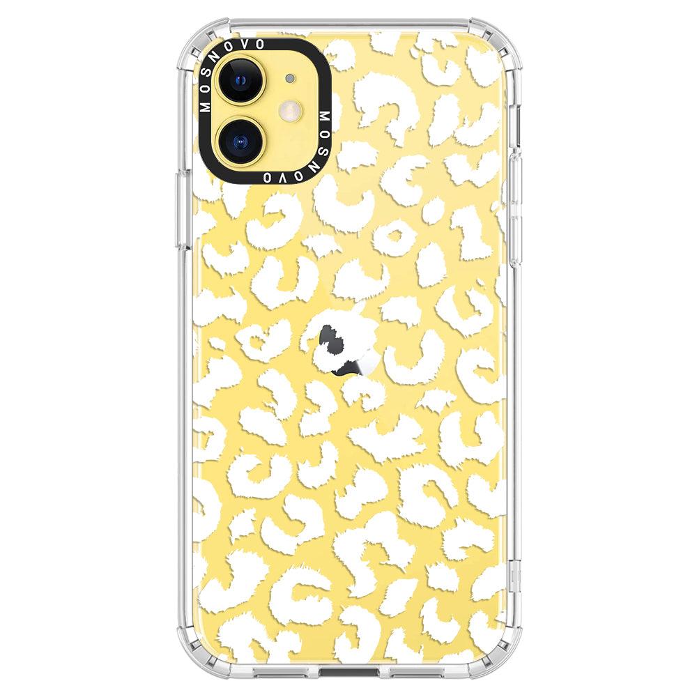 White Leopard Phone Case - iPhone 11 Case - MOSNOVO