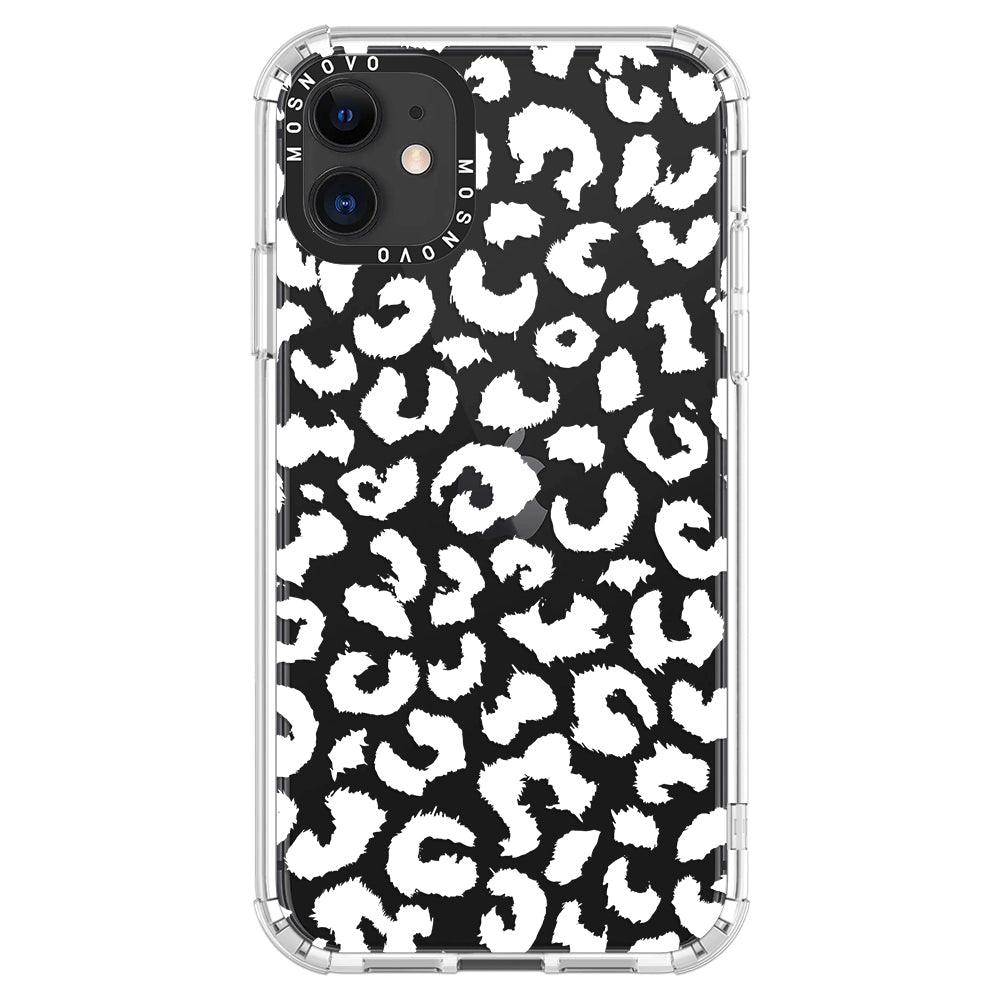 White Leopard Phone Case - iPhone 11 Case - MOSNOVO