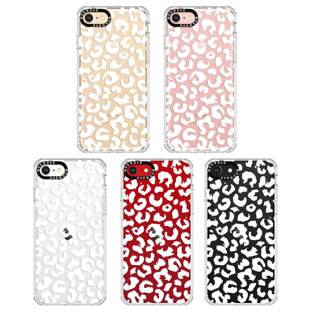 White Leopard Phone Case - iPhone 8 Case - MOSNOVO