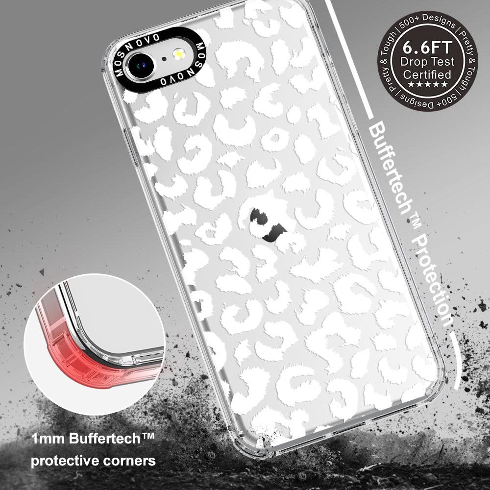 White Leopard Phone Case - iPhone 8 Case - MOSNOVO