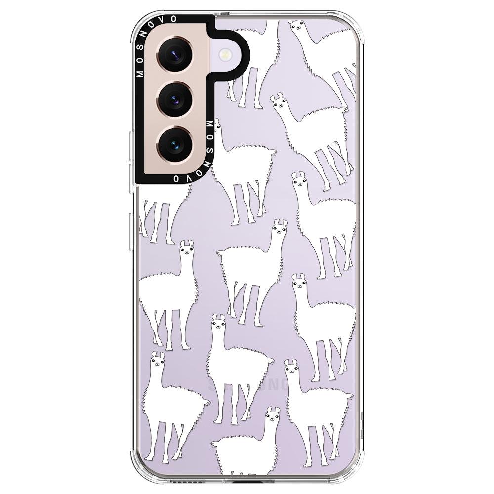 White Llama Phone Case - Samsung Galaxy S22 Case - MOSNOVO