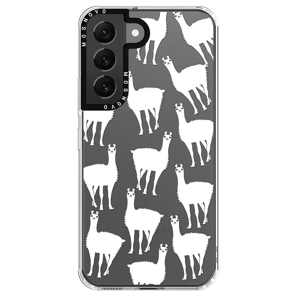 White Llama Phone Case - Samsung Galaxy S22 Case - MOSNOVO