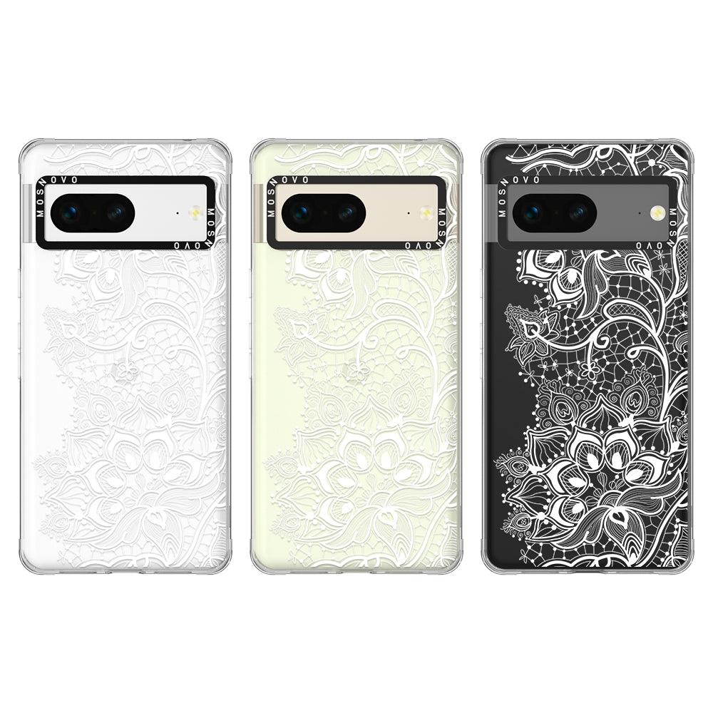 White Lotus Henna Phone Case - Google Pixel 7 Case - MOSNOVO