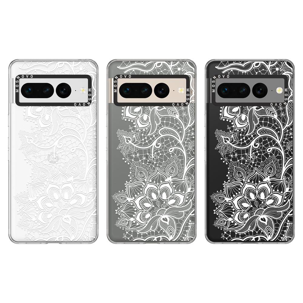 White Lotus Henna Phone Case - Google Pixel 7 Pro Case - MOSNOVO