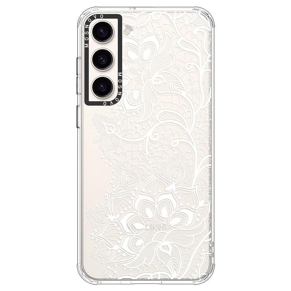 White Lotus Henna Phone Case - Samsung Galaxy S23 Case - MOSNOVO