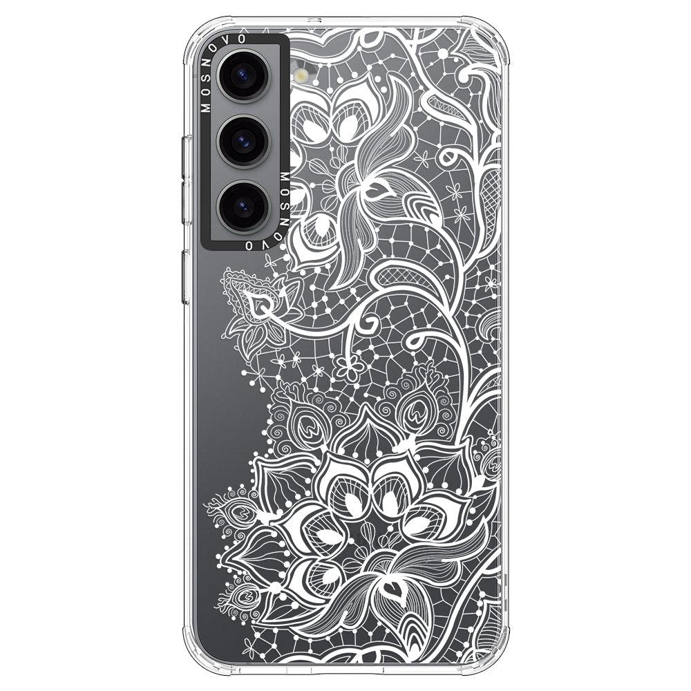 White Lotus Henna Phone Case - Samsung Galaxy S23 Case - MOSNOVO