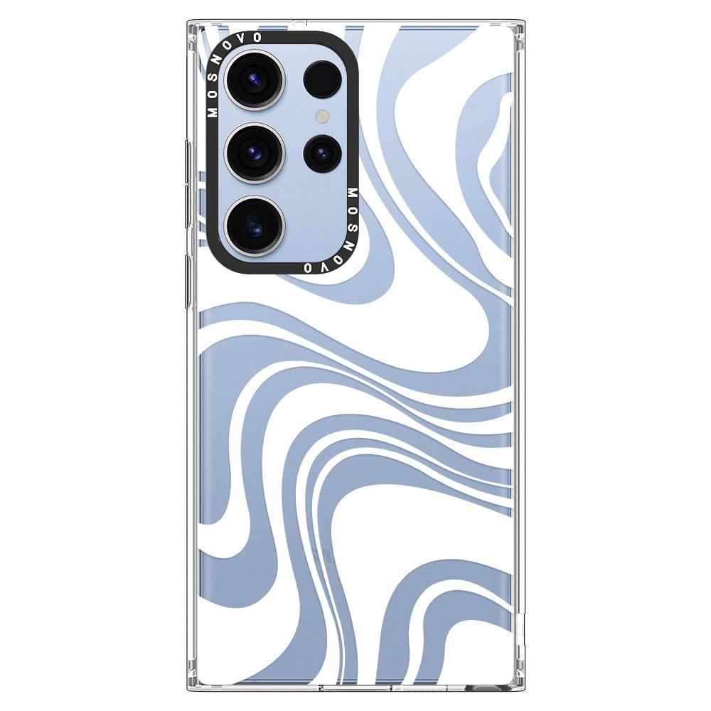 White Swirl Phone Case - Samsung Galaxy S23 Ultra Case - MOSNOVO